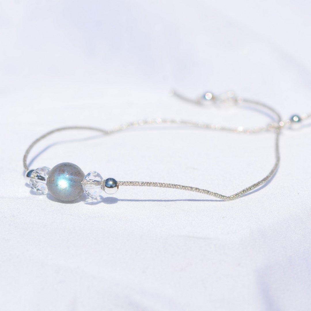 Bracelet "Protection" en Labradorite Fil - Pièce de Bijouterie - lespierresdubienetre