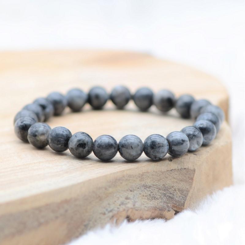 Bracelet "Relaxation" en Larvikite - lespierresdubienetre