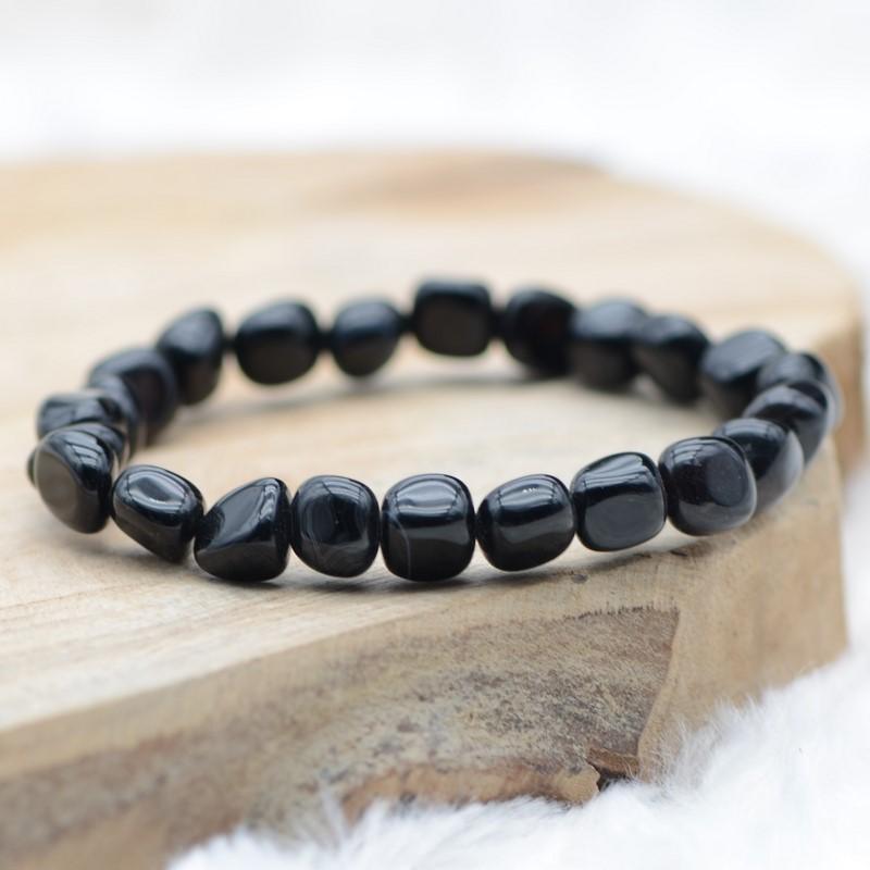 Bracelet roulé "Absorption" en Tourmaline Noire - lespierresdubienetre