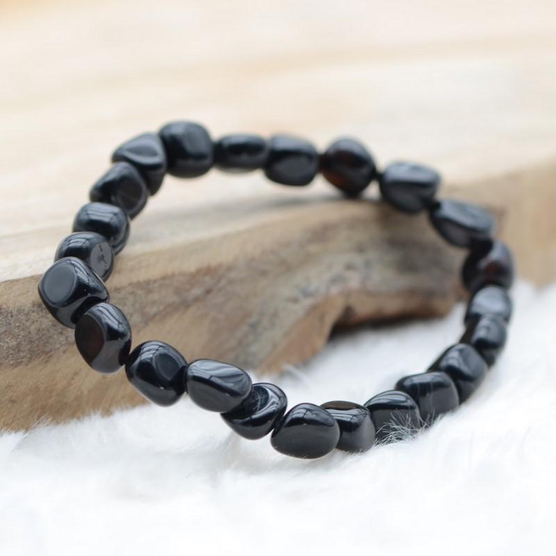 Bracelet roulé "Absorption" en Tourmaline Noire - lespierresdubienetre