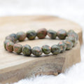Bracelet roulé "Apprentissage" en Unakite