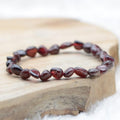 Bracelet roulé  "Assurance" en Grenat