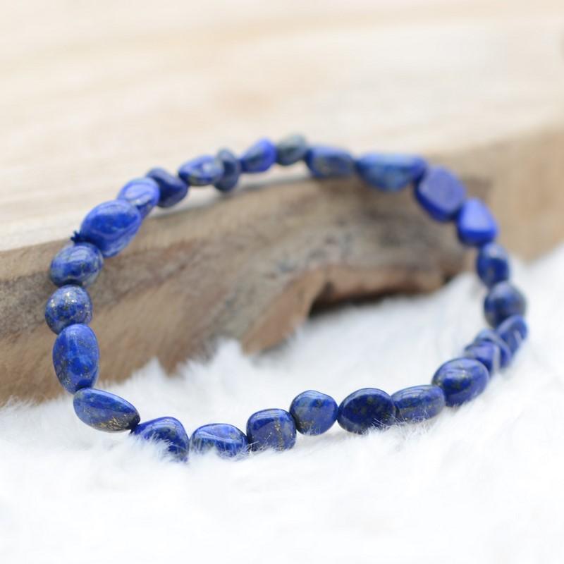 Bracelet roulé "Contrôle" en Lapis Lazuli - lespierresdubienetre