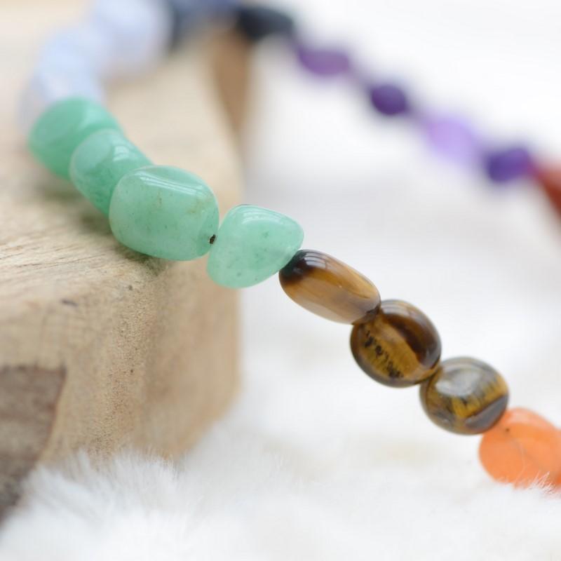 Bracelet roulé "Energie des 7 Chakras" - lespierresdubienetre