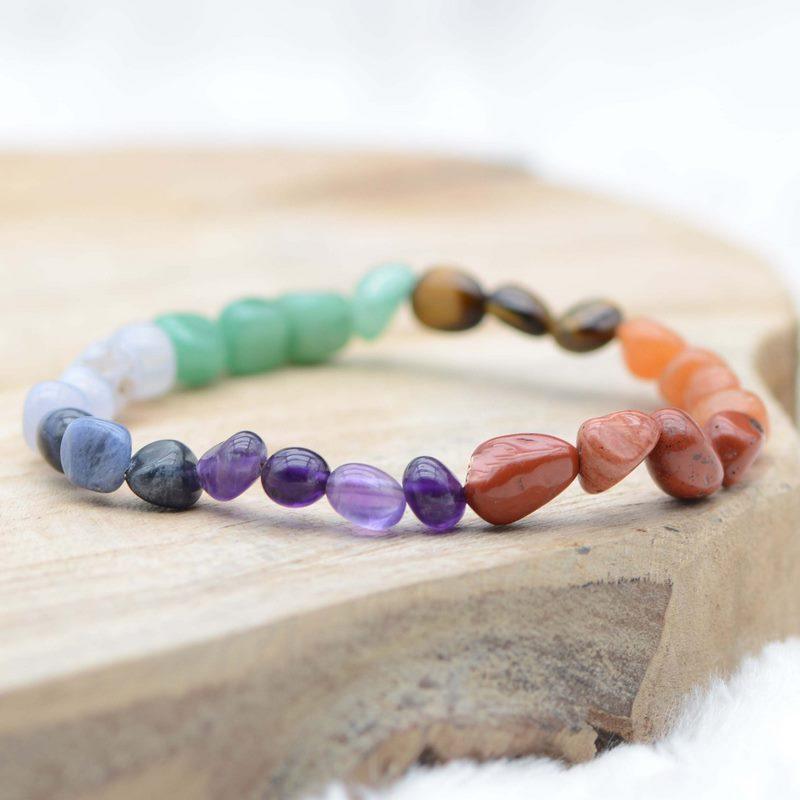 Bracelet roulé "Energie des 7 Chakras" - lespierresdubienetre