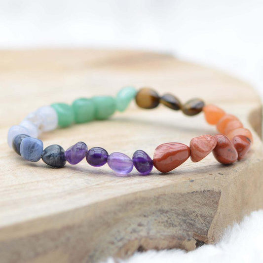 Bracelet roulé "Energie des 7 Chakras" - lespierresdubienetre