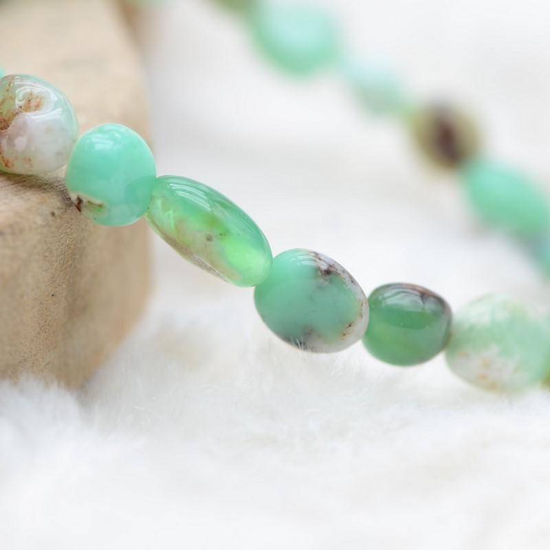 Bracelet roulé "Réconfort" en Chrysoprase - lespierresdubienetre