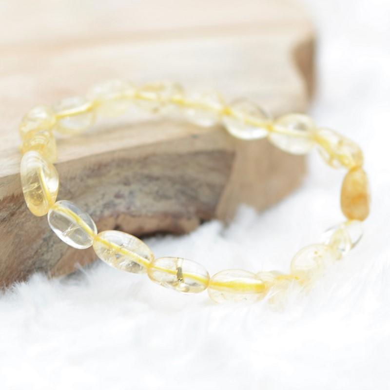 Bracelet roulé "Réussite" en Citrine - lespierresdubienetre