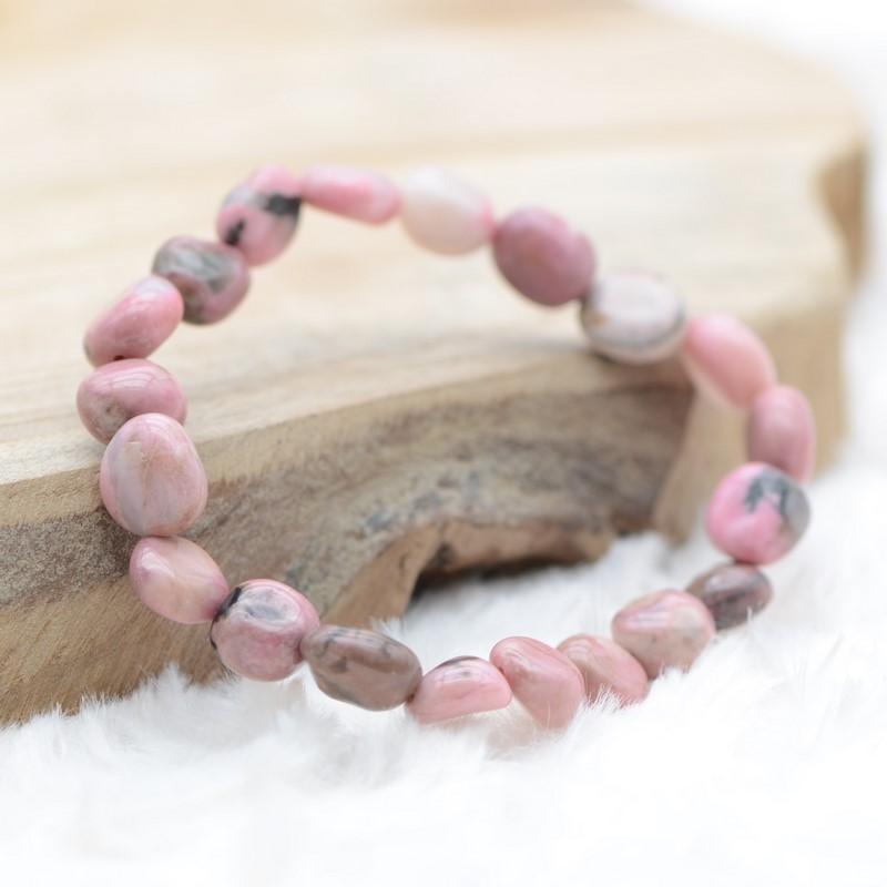 Bracelet roulé "Soin" en Rhodonite - lespierresdubienetre