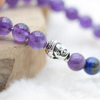 Bracelet "Sagesse des 7 Chakras" en Améthyste - lespierresdubienetre