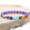 Bracelet "Sagesse des 7 Chakras" en Améthyste