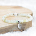 Bracelet "Sérénité" en Jade (Coeur en Quartz)