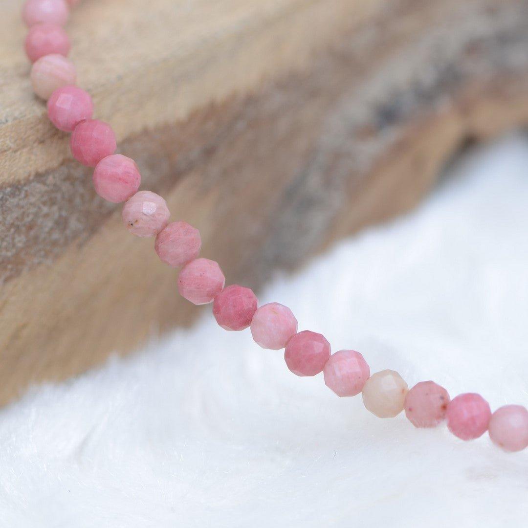 Bracelet "Soin" en Rhodonite à facettes - lespierresdubienetre