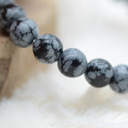 Bracelet "Spontanéité" en Obsidienne Neige - lespierresdubienetre