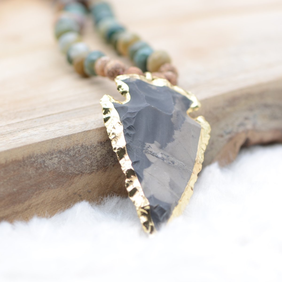 Collier Boho "Esprit de Terre" - lespierresdubienetre