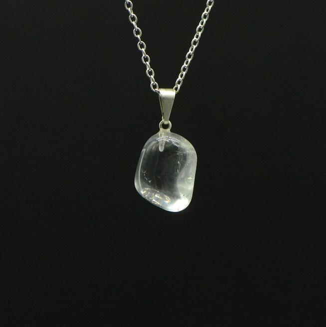 Pendentif "Amplificateur" roulé en Quartz (Cristal de Roche) - lespierresdubienetre