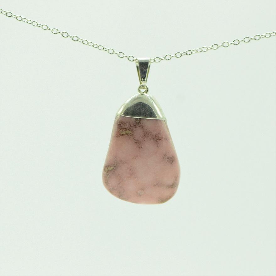 Pendentif "Compassion" roulé en Rhodochrosite - lespierresdubienetre