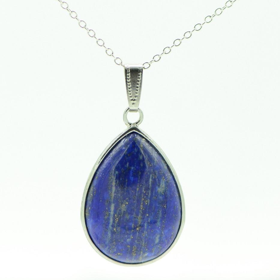 Pendentif "Contrôle" en Lapis Lazuli Goutte - lespierresdubienetre