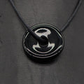Pendentif Donut "Force Mental" en Agate noire