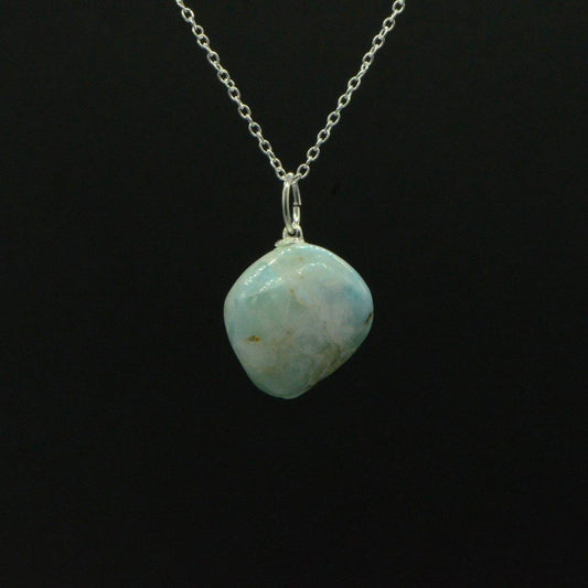 Pendentif "Harmonie" en Larimar roulé - lespierresdubienetre