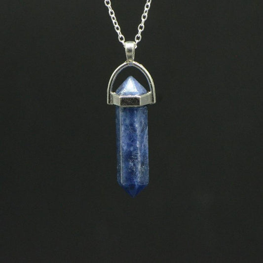 Pendentif "Maîtrise" Pointe en Sodalite - lespierresdubienetre