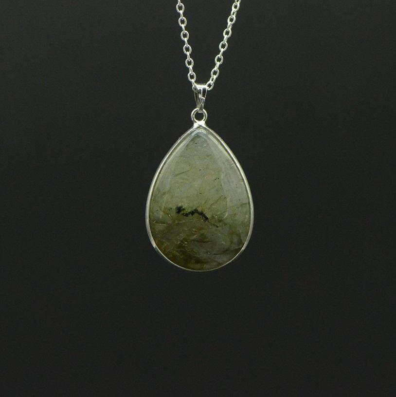 Pendentif "Protection" en Labradorite Goutte - lespierresdubienetre