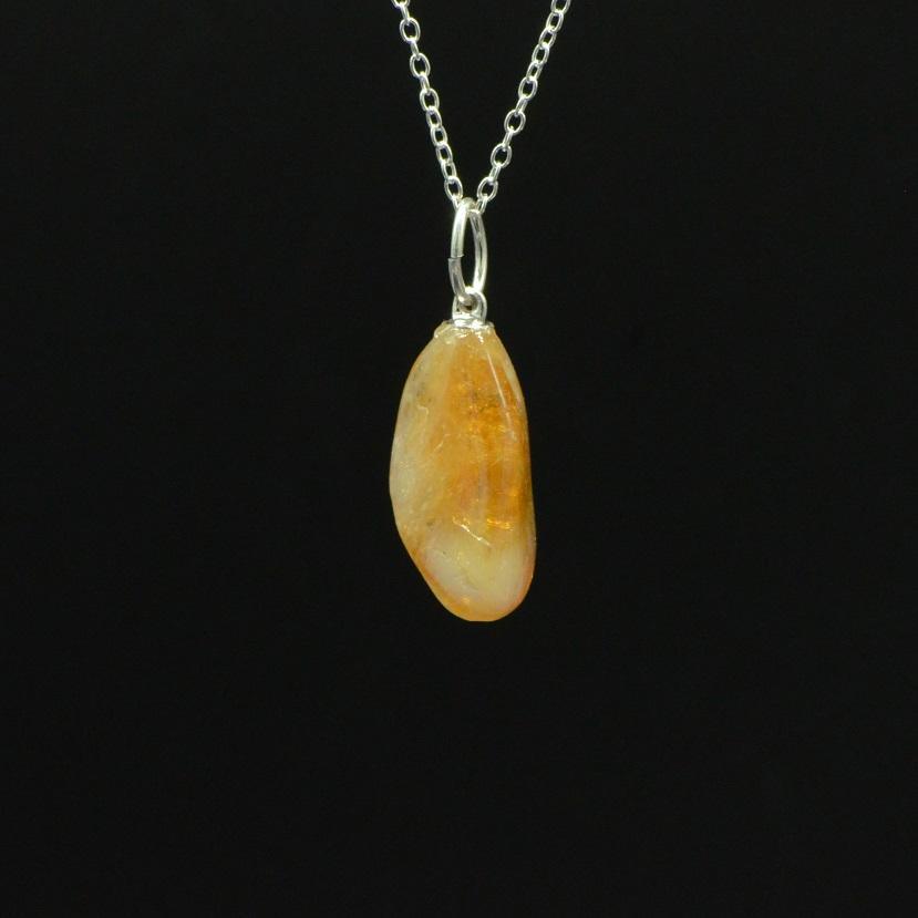 Pendentif "Réussite" Roulé en Citrine - lespierresdubienetre