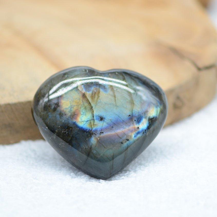 Pierre Labradorite Coeur - lespierresdubienetre