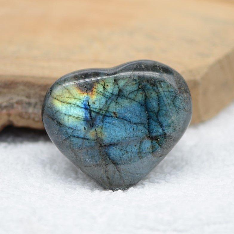 Pierre Labradorite Coeur - lespierresdubienetre